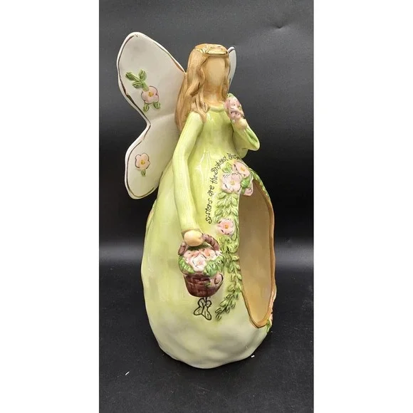 Blue Sky 2009 Sisters Are The Brightest Figure 12" Ceremic Floral Sibling Gift - Picture 9 of 16